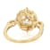 Diamond Simulant And White Zircon Ring In 18K Gold Over Sterling Silver 3.37ctw