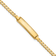 14k Yellow Gold Curb Link Diamond-Cut ID Bracelet
