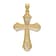 14k Two-tone Gold Polished Filigree Cross Pendant