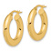 14k Yellow Gold Polished 7/8" Tube Hoop Earrings