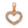 14k Rose Gold Diamond Heart Pendant
