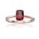 Rectangular Cushion Garnet 14K Rose Gold Over Sterling Silver Solitaire
Ring, 1.00ct