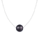 9.5-10.5mm Black Cultured Freshwater Pearl Sterling Silver Necklace