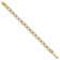 10k Yellow Gold 7mm Diamond-Cut Triple Link Charm Bracelet
