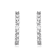Clear Cubic Zirconia, Rhodium Over Brass Base Inside Out Hoop Earrings  6.9ctw