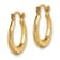 14K Yellow Gold Textured Hoop Earrings