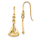 14k Yellow Gold Sailboat Dangle Earrings