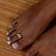 14K Yellow Gold Diamond Heart Toe Ring
