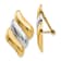 14K Two-tone Gold Non-pierced Stud Earrings