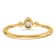14K Yellow Gold Petite Pear Diamond Ring 0.13ctw