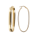 18K Yellow Gold Over Sterling Silver Elongated Oval 2" Hoop Earrings