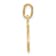 10K Yellow Gold Polished Letter s Initial Charm