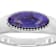 Purple Turquoise East-West Solitaire Ring In Oxidized Sterling Silver