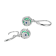 Green Lab Created Garnet and White Cubic Zirconia Platineve Earrings 3.08ctw