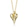 CZ Heart Pendant Necklace In 14K Gold Over Brass