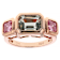 Prasiolite And Pink Lab-Created Moissanite Ring In 18K Rose Gold Over
Sterling Silver 2.98ctw