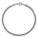 Rhodium Over Sterling Silver 3.0mm Wheat 7.5 Inch Bracelet