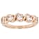 Morganite Round Station Band Ring In 18K Rose Gold Over Sterling Silver 0.94ctw