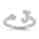 Rhodium Over 14K White Gold Lab Grown Diamond VS/SI GH, Initial J
Adjustable Ring