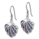 Rhodium Over Sterling Silver Polished Abalone Shell Dangle Earrings