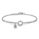 Rhodium Over 14k White Gold Star Dangle Diamond Bangle Bracelet