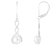 7.5-8mm White Cultured Freshwater Pearl Rhodium Over Sterling Silver Earrings