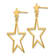 14k Yellow Gold Star Dangle Earrings