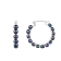 4-5mm Black Cultured Freshwater Pearl Rhodium Over Sterling Silver Earrings