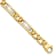 14K Yellow and White Gold Polished and Satin 8.5-inch Men's Link Bracelet