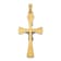 14k Yellow Gold and 14k White Gold Polished INRI Crucifix Cross Pendant
