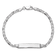 Rhodium Over 14k White Gold Mariner Link ID Bracelet