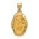 14K Yellow Gold Polished and Satin St. Christopher Medal Hollow Pendant