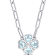 3.88ctw Sky Blue Topaz and Diamond Accent Floral Heart Paperclip Chain
Sterling Silver Necklace