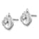 Rhodium Over 14K White Gold Screwback Horse Post Earrings
