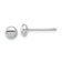 Rhodium Over 14k White Gold 4.5mm Polished Button Stud Earrings