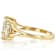 Diamond Simulant Marquise Three-Stone Ring In 18K Gold Over Sterling
Silver 2.56ctw
