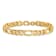 14K Yellow Gold 8mm Hand-Polished Figaro Link Bracelet
