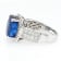 8.26 Ctw Blue Sapphire and 1.33 Ctw White Diamond Ring in 14K WG