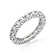 White Cubic Zirconia Platinum Over Sterling Silver Asscher Cut Ring 4.75ctw