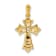 10k Yellow Gold and Rhodium Over 10k Yellow Gold 0.10 cttw Diamond Fancy
Cross Pendant