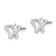 Rhodium Over Sterling Silver Butterfly Children's Post Earrings