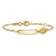14k Yellow Gold Polished Miraculous Medal Children's ID Bracelet