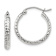 Rhodium Over 14k White Gold Diamond-Cut 11/16" Hoop Earrings