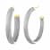 14K Yellow Gold Over Sterling Silver Acrylic and Hand Painted Enamel XL
Oval Illusion Hoops in Pixi