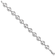 Rhodium Over 14k White Gold Polished Peace Sign Bracelet