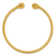 10K Yellow Gold Over Sterling Silver Textured Love Knot Cuff Bracelet