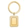 14K Yellow Gold Textured Rectangle Disc Key Ring