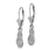 Rhodium Over 14k White Gold Textured Flip Flop Dangle Earrings