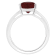 12x8mm Pear Shape Garnet Rhodium Over Sterling Silver Ring