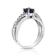 1.00ctw Sapphire and Diamond Ring in 14k White Gold